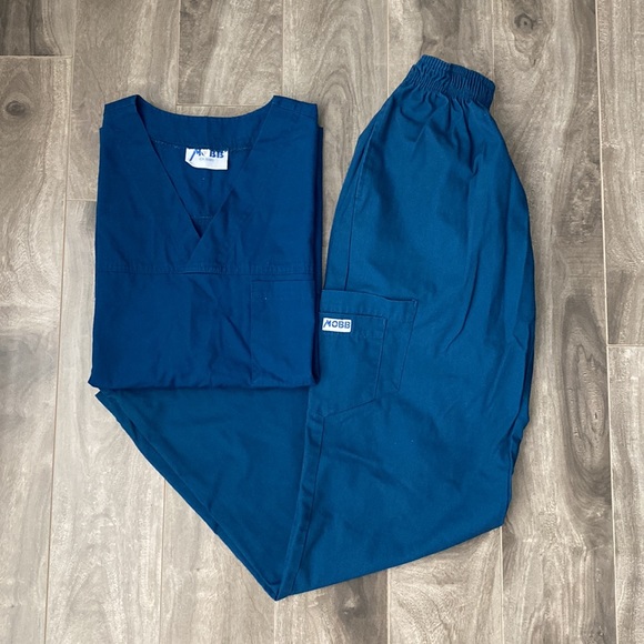 Women’s Mobb Scrub Top - dark blue-teal - Picture 6 of 6